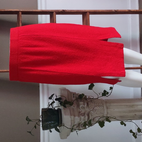 St. John Collection Dresses & Skirts - St. John Collection red knit split knee accent midi skirt